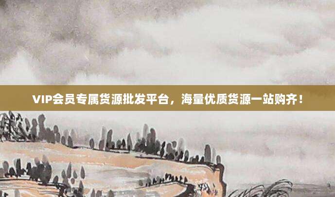 VIP会员专属货源批发平台，海量优质货源一站购齐！