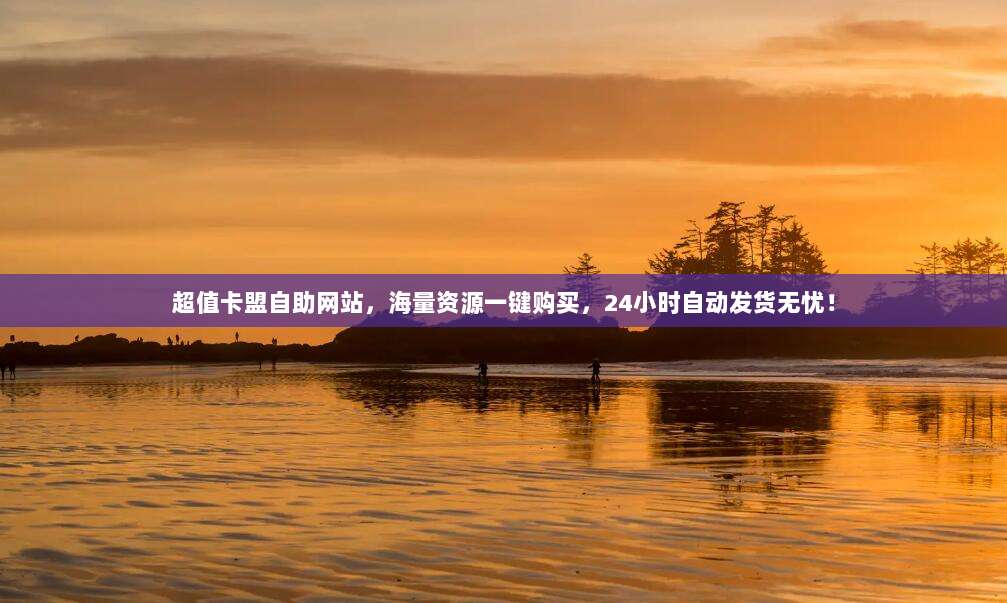 超值卡盟自助网站，海量资源一键购买，24小时自动发货无忧！