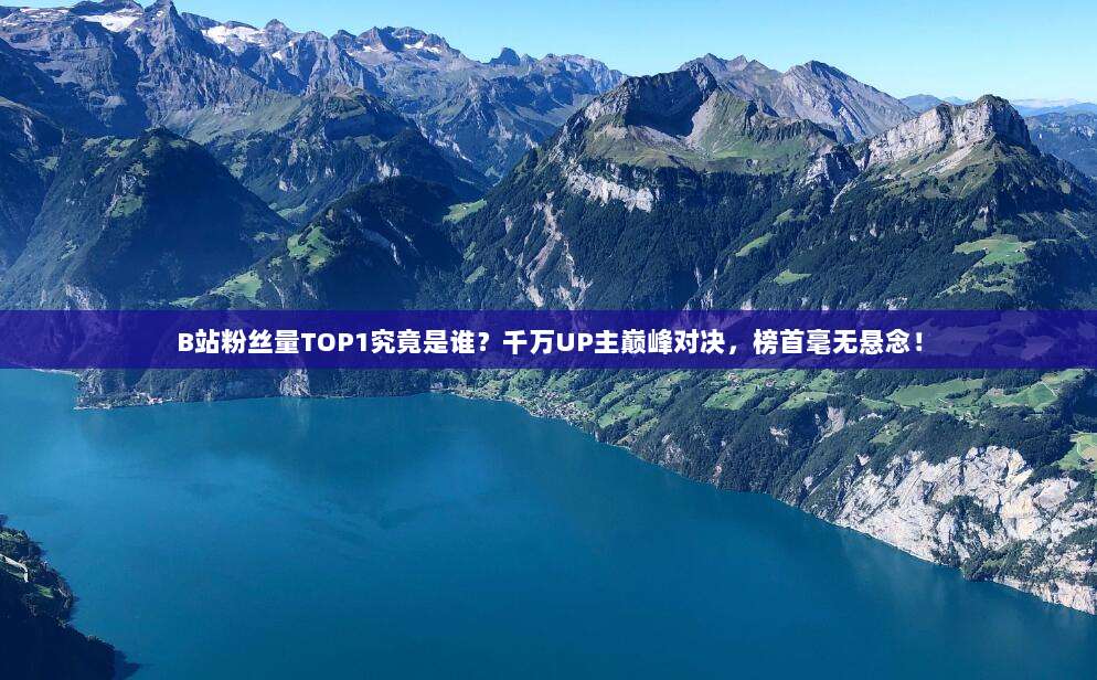 B站粉丝量TOP1究竟是谁？千万UP主巅峰对决，榜首毫无悬念！