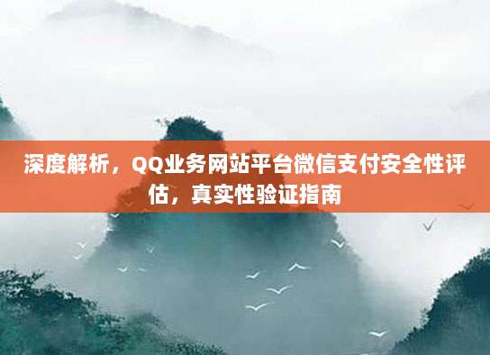 深度解析，QQ业务网站平台微信支付安全性评估，真实性验证指南