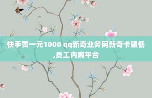 快手赞一元1000 qq新奇业务网新奇卡盟低,员工内购平台